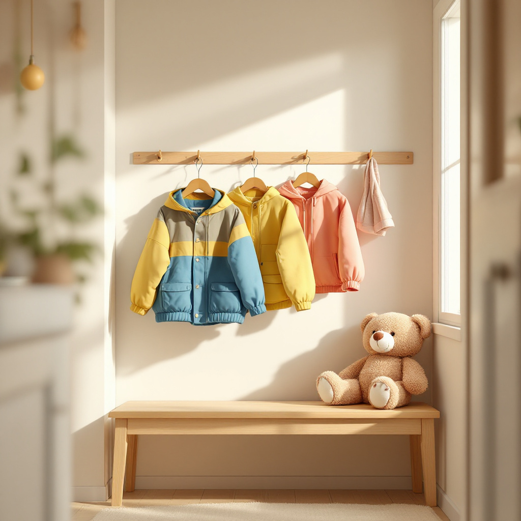 Kind weint bei Eingewöhnung was tun – Kuscheltier und Jacken an der Kita-Garderobe